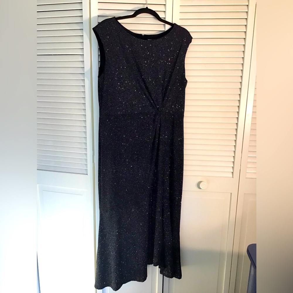 J Taylor black sparkle long dress